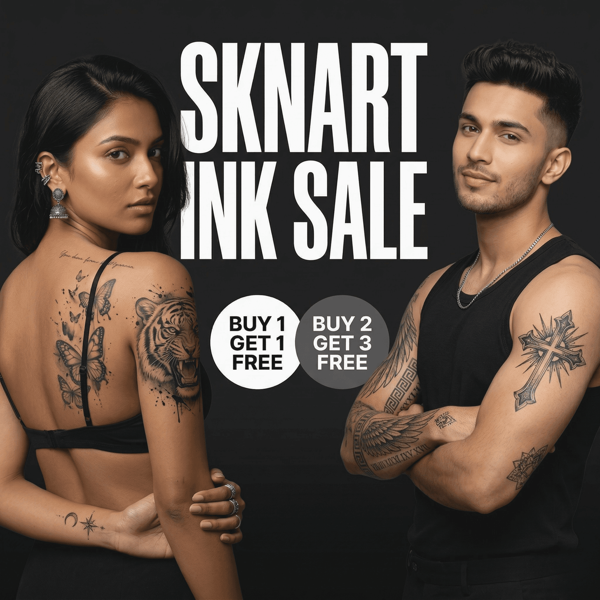Semi-permanent tattoos in India - no pain, just ink energy | SKNART